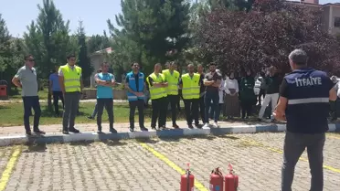 Solhan'da deprem ve yangın tatbikatı gerçekleştirildi