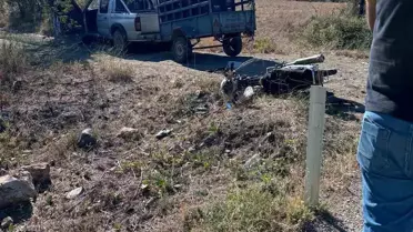 Burdur'da motosikletli çocuk otomobille çarpıştı, yaralandı
