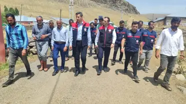 Ağrı'nın Tutak ilçesinde sel sonrası hasar tespit çalışmaları devam ediyor