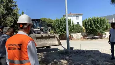 Aydın'ın Buharkent İlçesinde Doğalgaz Çalışmaları Başladı