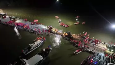 Çin'deki Tatlı Su Gölü Bendindeki Yarık Başarıyla Kapatıldı