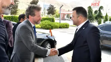 Kayseri OSB Başkanı Mehmet Yalçın, Kuzey Makedonya Büyükelçisi ve heyetini ağırladı