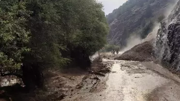 Kahramanmaraş'ta şiddetli yağış sonrası toprak kayması meydana geldi