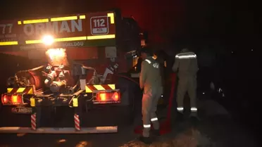 Uşak'ın Banaz ilçesinde çıkan yangın kontrol altına alındı
