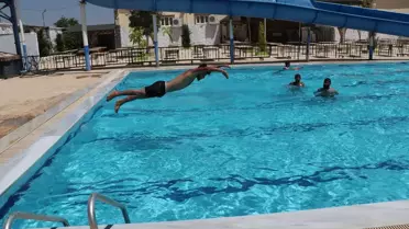 Kilis'te Sıcak Hava Nedeniyle Serinlemek İçin Havuzlar Tercih Ediliyor
