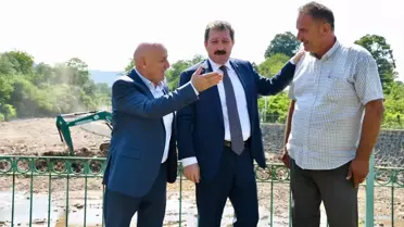 Samsun Valisi Terme'deki Taşkın Bölgesinde İnceleme Yaptı