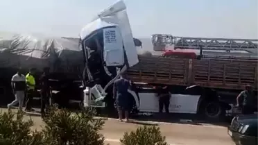 Nurdağı'nda anız yangınına bağlı zincirleme kaza: 1 ölü, 3 yaralı