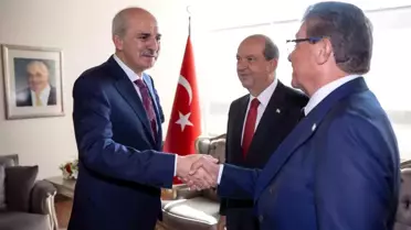TBMM Başkanı Numan Kurtulmuş, KKTC Cumhurbaşkanı ve Başbakanı ile görüştü