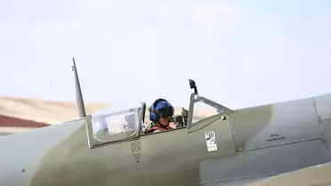 İngiltere'den gelen Spitfire Mk9 Sivrihisar Hava ve Uzay Müzesi'ne katıldı