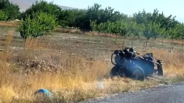 Darende'de otomobil ile çapa motoru çarpıştı: 1 yaralı