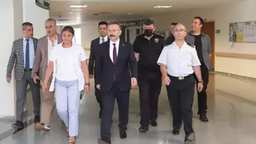 Eskişehir Valisi Hüseyin Aksoy, uyuşturucu operasyonunda yaralanan polisi ziyaret etti