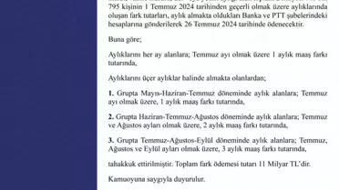 Emekli Sandığı Aylıklarının Zam Farkları 26 Temmuz'da Yatırılacak