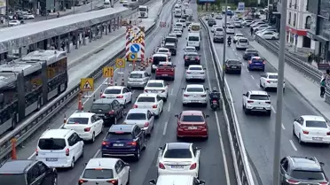 İstanbul'da E5 Karayolunda Trafik Çilesi