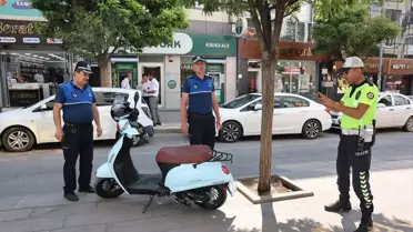 Kırıkkale'de Kaldırım Denetimi: Motorlu Araçlara Cezai İşlem Uygulandı