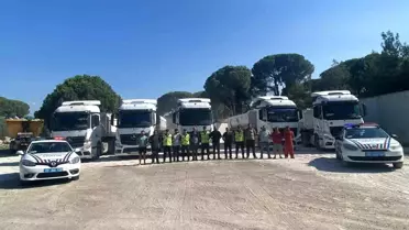 Aydın'da Trafik Jandarması Şoförlere Uyarılarda Bulundu
