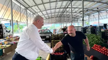 Çilimli Belediye Başkanı Pazar Yerini Gezdi