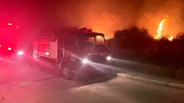 Manisa Saruhanlı'da Otluk Alanında Yangın