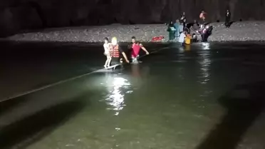 Adıyaman'da pikniğe giden 16 kişi su seviyesinin yükselmesi sonucu mahsur kaldı