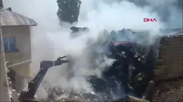 Şarkışla'da çıkan yangında 4 kişi yaralandı