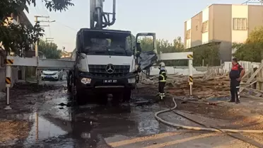 Osmaniye'de beton pompası aracının elektrik direğine çarpması sonucu 2 kişi yaralandı