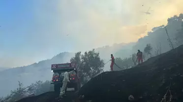 Çanakkale'de Orman Yangınına Havadan ve Karadan Müdahale