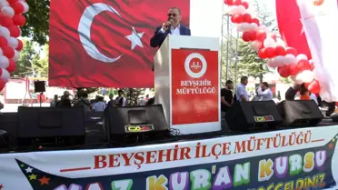 Konya Beyşehir'de Yaz Kur'an Kursları Bitirme Şenliği Düzenlendi