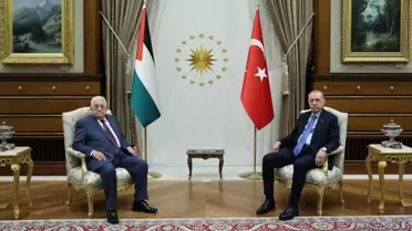 Cumhurbaşkanı Erdoğan, Filistin Devlet Başkanı Abbas'ı Kabul Etti