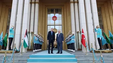 Cumhurbaşkanı Erdoğan, Filistin Devlet Başkanı Abbas ile görüştü