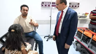 Vali Yavuz, yaralıları ziyaret etti