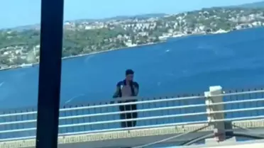 İstanbul'da 15 Temmuz Şehitler Köprüsü'nde intihar girişimi