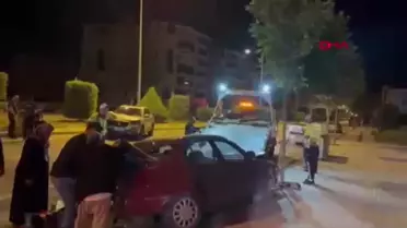 Çorum'da park halindeki 3 araca çarpan cipte yaralanan bir kişi