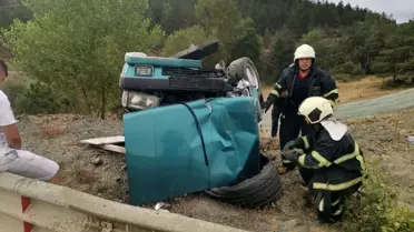 Kastamonu'da Otomobil Takla Attı: 2 Yaralı