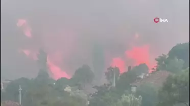 Manisa'da itfaiye ekiplerinin yangınla mücadelesi sürüyor