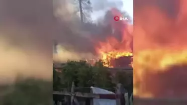 Safranbolu'da orman yangını evlere sıçradı