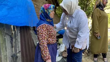 AK Parti Genel Merkez Kadın Kolları Başkanı Ayşe Keşir, Bolu'da yangından etkilenen köyleri ziyaret etti