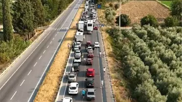 Muğla Yatağan'da çıkan yangın nedeniyle Aydın-Muğla yolunda trafiğe kapatma kararı alındı