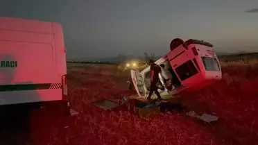 Kayseri'de şarampole devrilen araçta 1 ölü, 3 yaralı