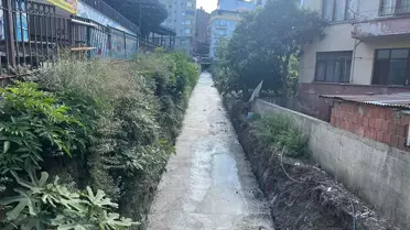 Akçaabat'ta dere ıslah çalışmaları devam ediyor