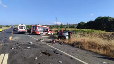 Balıkesir'de otomobil ile süt tankerinin çarpışması sonucu 2 kişi öldü