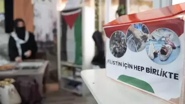 Erzurum'da Gönüllü Kadınlar Filistin'e Yardım İçin Kermes Düzenliyor