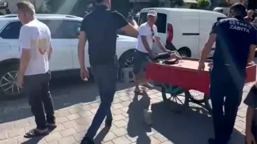 Adana'da Zabıta Ekipleri Seyyar Satıcılara Müdahale Etti