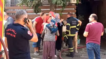 İzmit'te çıkan yangın üst daireye de sıçradı
