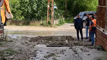 Ayancık Kaymakamı sağanak etkilenen bölgelerde incelemelerde bulundu