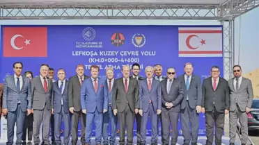 Uraloğlu, Lefkoşa Kuzey Çevre Yolu'nun temel atma törenine katıldı
