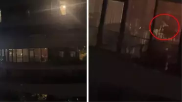 Görüntü Türkiye'den! Karşı binada denk geldiği olayı kayda alıp hayretler içerisinde anlattı