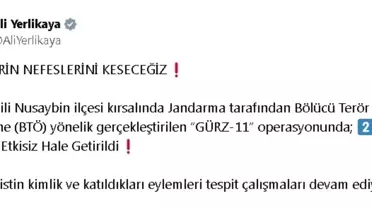 Mardin Nusaybin'de 2 terörist etkisiz hale getirildi