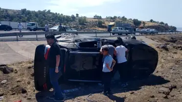 Elazığ'da otomobilin şarampole devrilmesi sonucu 7 kişi yaralandı
