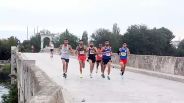 Edirne Maratonu'nda Türkiye-Yunanistan sınırında yarış