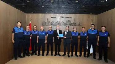 İnegöl Belediyesi Zabıta Müdürlüğü Personellerini Makamında Ağırladı