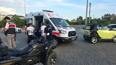 Manavgat'ta ATV ile otomobil çarpıştı: Sürücü yaralı